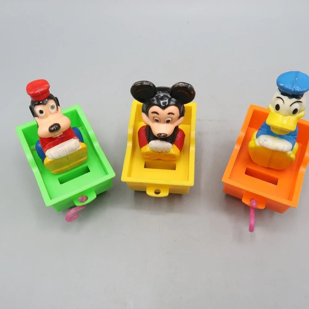 Vintage 70s Walt Disney Fold A Way Replacement Train Car Mickey Donald Goofy